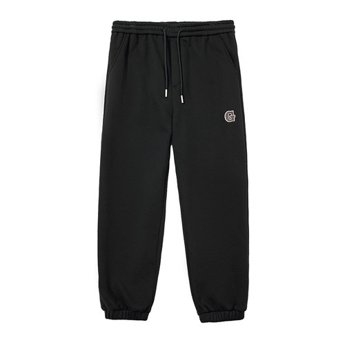 GWIT 420g美粒绒 冬季保暖潮牌宽松休闲加绒加厚束脚运动卫裤男