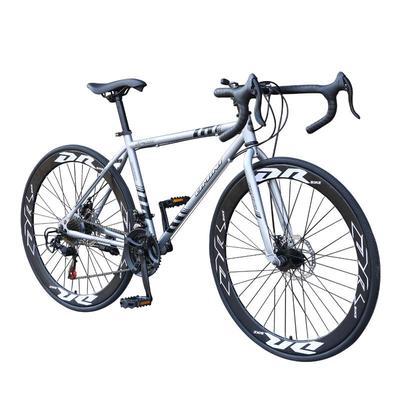 弯把公路自行车死飞男款女式学生上班赛车超轻快平把变速成人单车