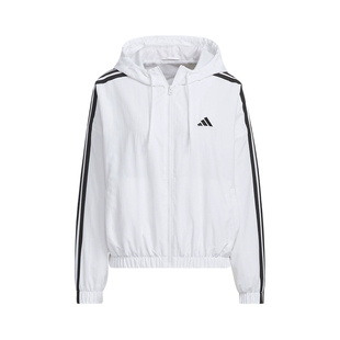 阿迪达斯春女梭织夹克易用系运动休闲连帽夹克外套套装JZ2161