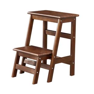 乌金木中式实木梯凳家用梯子折叠凳多功能椅子两用楼梯爬梯高板凳