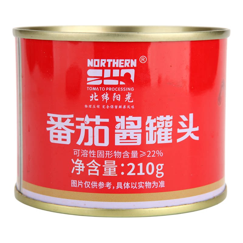 新疆北纬阳光番茄酱罐头210克/罐