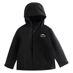 罗蒙儿童羽绒服男童中长款加厚冬季三合一中大童户外三防冲锋外套