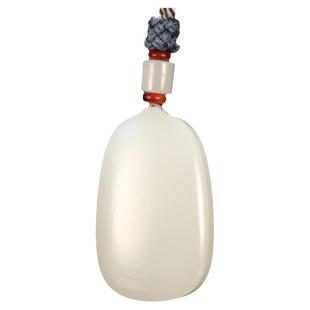 玉说和田玉平安无事牌吊坠男女款羊脂白玉无事牌油膏牌玉牌子挂件