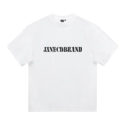 260G重磅纯棉美式英文印花短袖