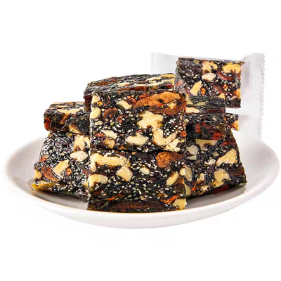 黑芝麻核桃软糕切糕枸杞红枣核桃糕孕妇小吃健康零食补气传统手工