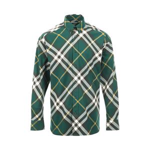 【自营】BURBERRY/博柏利男士格纹棉宽松开衫衬衫男装长袖衬衣