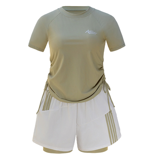 分体泳衣女大码胖mm200斤专业游泳衣成人竞速短袖速干双层裤胖人