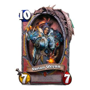 Blizzard暴雪游戏官方周边炉石传说瓦里安卡牌艺术雕像