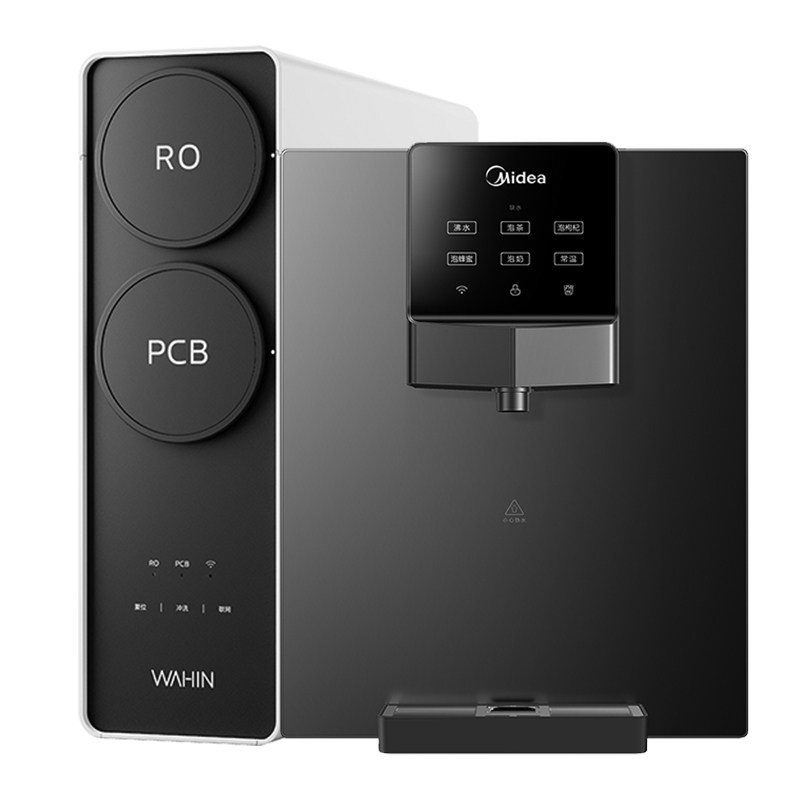 美的管线机家用壁挂式餐边柜直饮机加热一体新款1200G净水器套装