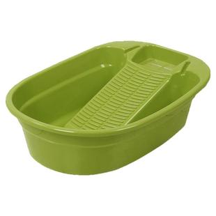 洗衣盆圆形搓衣板一体阳台家用带搓板学生宿舍塑料加厚搓衣盆