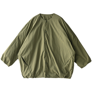 Y98098 文艺简约oversize圆领宽松加厚面包羽绒服女秋冬 米兰宣言