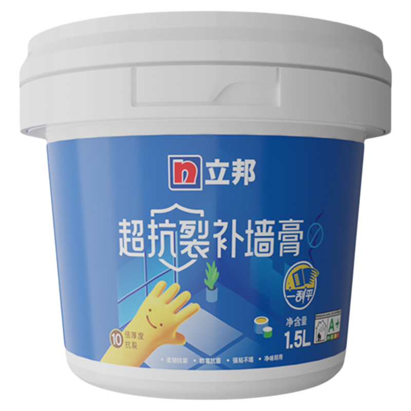 立邦超抗裂升级补墙膏白墙修复
