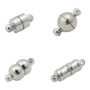 diy手工制作水晶珍珠手链项链配件白K白金磁铁扣磁吸扣搭扣不掉色