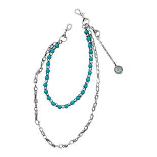 nojob vintage古着 Turquoise baby blue裤链