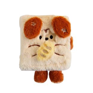 可爱小狗毛绒一宫格卡册3寸活页内页高颜值面包造型相册收纳册ins风萌萌哒爱豆专辑小卡卡片收纳册拍立得相册