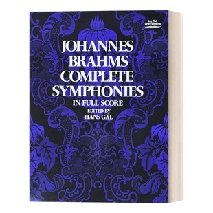 英文原版 Complete Symphonies in Full Score 勃拉姆斯交响乐全谱 英文版 进口英语原版书籍
