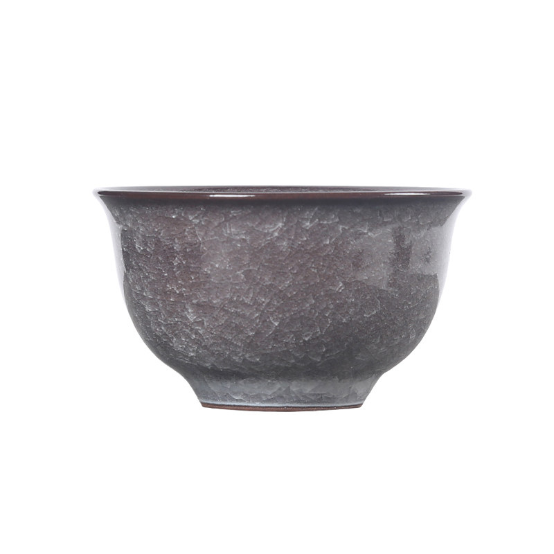 哥窑铁胎冰裂手工品茗杯