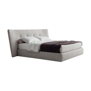 Toppinis意大利Poliform布艺双人床 意式极简别墅主卧1.8米真皮床