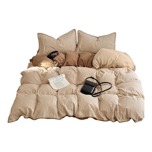 秋冬全棉四件套纯棉被套床单床笠被罩轻奢2025新款学生宿舍三件套