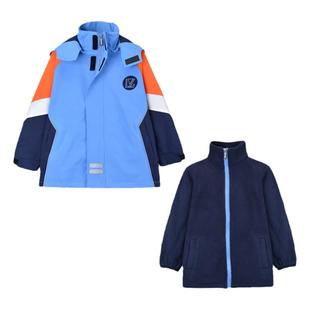 中小学生冲锋衣校服外套羽绒内胆男女童冬季班服高中生加绒冲锋裤