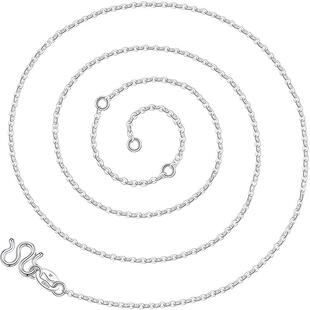 999纯银银项链女999足银白银素链银链子锁骨链O字链裸链单链女款