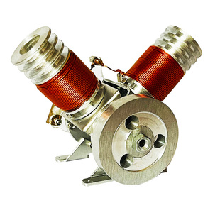 V2双缸发动机模型强磁活塞引擎凸轮机电RC磁物理学教具文创新玩具