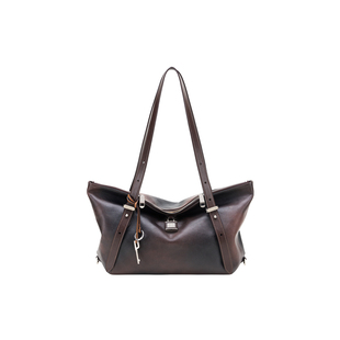 PECO锁头系列波士顿笑脸包单肩美拉德复古大容量手提腋下托特包