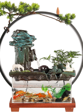 循环流水景观招财开业乔迁摆件