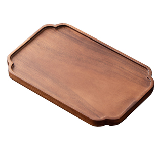 善简胡桃木简约干泡茶盘家用大中小茶壶盖碗茶杯托盘功夫茶具配件