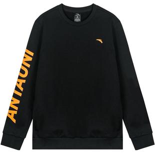 安踏加绒卫衣男2025秋冬季新款加厚套头衫保暖打底衫潮牌运动上衣