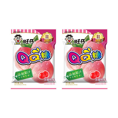 【2包】旺仔QQ糖水蜜桃