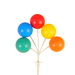 马卡龙七彩塑料圆形心形气球节日庆典生日派对蛋糕甜品台装饰插件