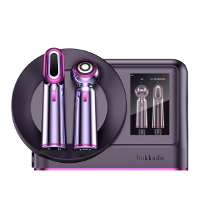 Rokkado/六花堂奢华双柄美容仪家用超声炮热玛吉提拉紧致淡纹