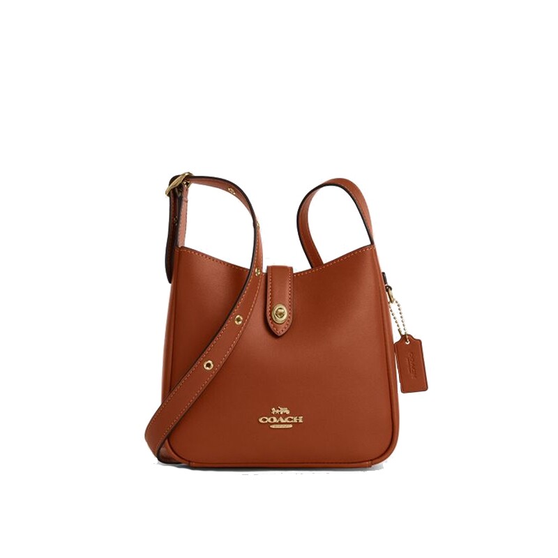 COACH/蔻驰官方奥莱款 Hadley 20女士皮质单肩斜挎包水桶包CBM63