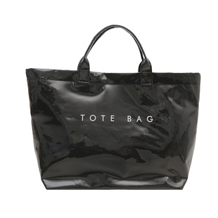 大容量杜邦纸果冻包时尚透明PVC防水手提袋上班通勤托特妈咪包潮