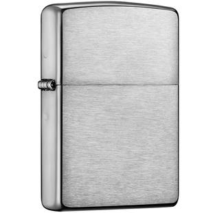 ZIPPO官方旗舰店厚壳盔甲拉丝镀铬防风煤油打火机162美版原版在册