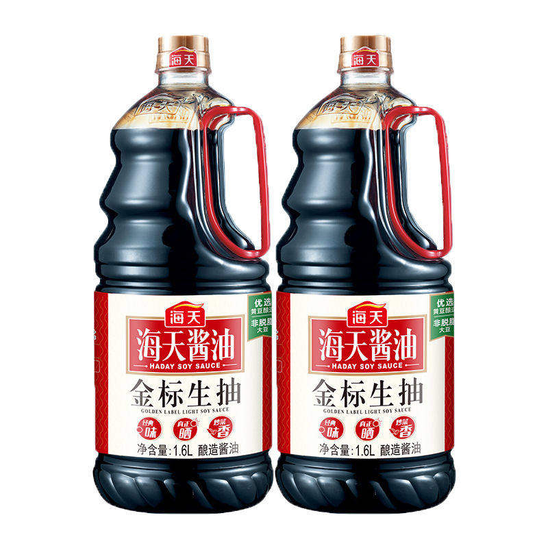 海天金标生抽1.6L*6瓶生抽酱油