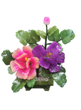 办公室酒柜创意工艺品玉石盆景