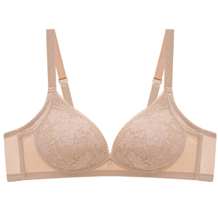 妈妈内衣文胸中年妇女无钢圈聚拢大码柔软透气舒适蕾丝老年人胸罩