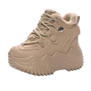 震地王老爹鞋女春秋2025新款12cm英伦网红ins内增高厚底运动单鞋