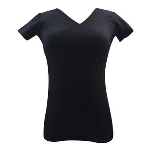 加肥大码舞蹈服女练功服短袖上衣胖成人200斤芭蕾舞长袖形体服V领