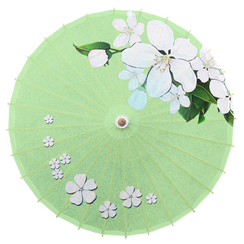 油纸伞浅绿茉莉花开防雨防晒舞蹈伞 古装旗袍伞道具照相伞装饰伞