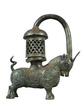 青铜器宫廷牛灯仿古纯铜灯具装饰