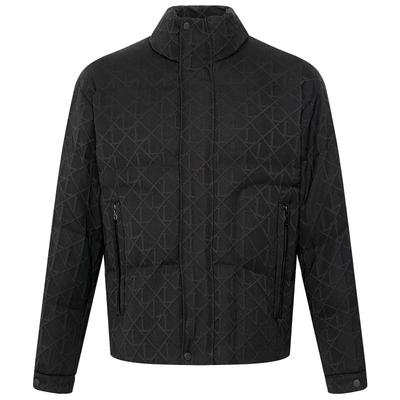 利郎官方肌理提花短款立领羽绒服