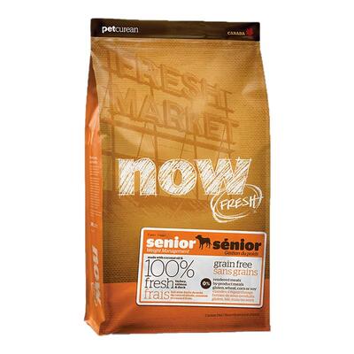 NowFresh老年犬狗粮进口无谷小大型泰迪比熊高龄7岁+专用低脂狗粮
