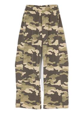 MOUSSY 2026夏季新品街头复古风迷彩松紧腰休闲长裤010JS181-3051