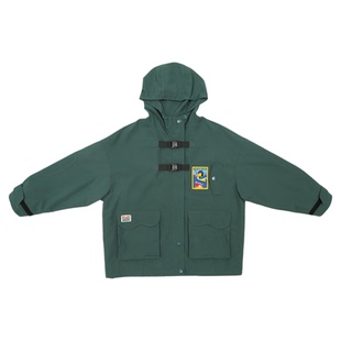 云朵工厂飞行员连帽风衣短外套男女宽松休闲日系工装夹克