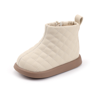 宝宝鞋子女宝靴子冬季加绒棉鞋公主短靴女童鞋子婴儿学步鞋小童鞋