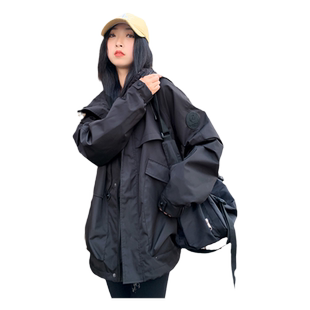 春秋季外套男女款冲锋衣2026新款爆小个子夹克登山服户外软壳薄款