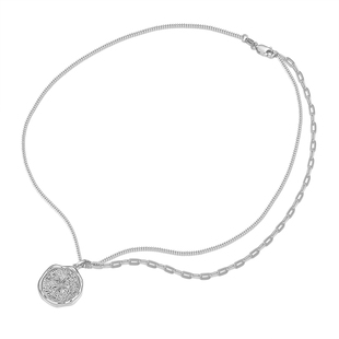 李汶翰赵弈钦同款硬糖原创首饰硬币925银项链男女款双层金币项链